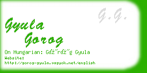 gyula gorog business card